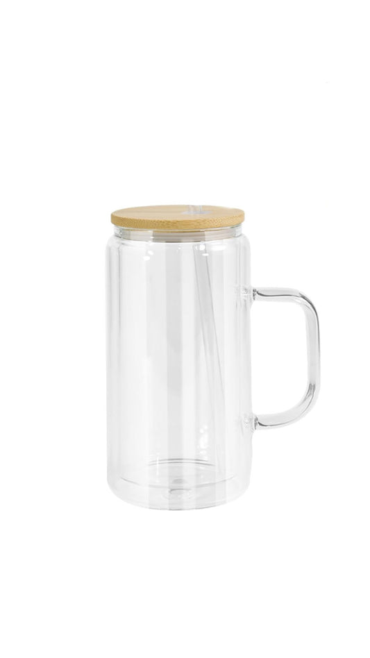 16oz Glass Snowglobe with handle